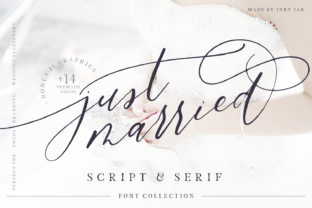 Just Married Duo Typeface: A Delicate Script for Wedding Branding