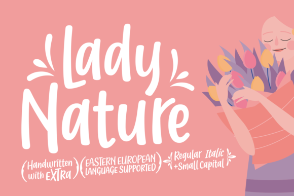 Lady Nature Typeface: Elevating Campaign Visuals with Bold Script Style