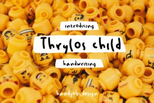 Thrylos Child Typeface: A Handwritten Font for Authentic Branding